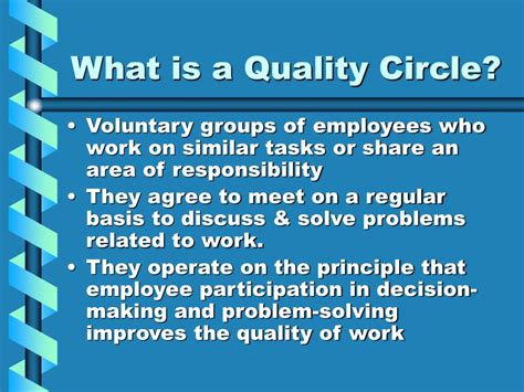 quality circles are examples of